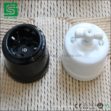 Antiquated Vintage Retro Rotary Surface Ceramic Switch and Socket